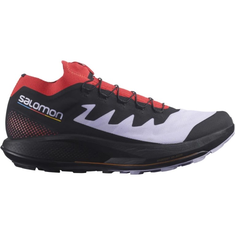 Black / Red / Lavender Salomon Pulsar Pro Men\'s Trail Running Shoes | IE TN2160